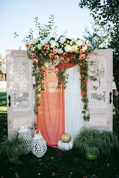 

Wedding Backdrop Wedding Arch with Beautiful Decor In Forest Birthday Prom Party Photography Backdrop Studio Family Photo Booth
