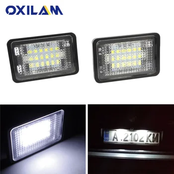 

OXILAM Car LED License Plate Light For Mercedes Benz GLK X204 GLK350 Accessories SMD3528 White Number Plate Lamp 12V