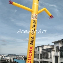 Изготовленный На Заказ танцор желтого неба/человек воздушной трубки с логотипом радио сделанным в Китае