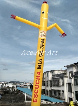 

custom yellow Sky dancer/Air tube man with Radio Logo made in China