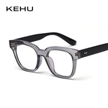 KEHU прозрачная оправа, дизайн очков, рамка для женщин, индивидуальность, художественная атмосфера, плоское зеркало, может быть оснащено близорукостью KH288