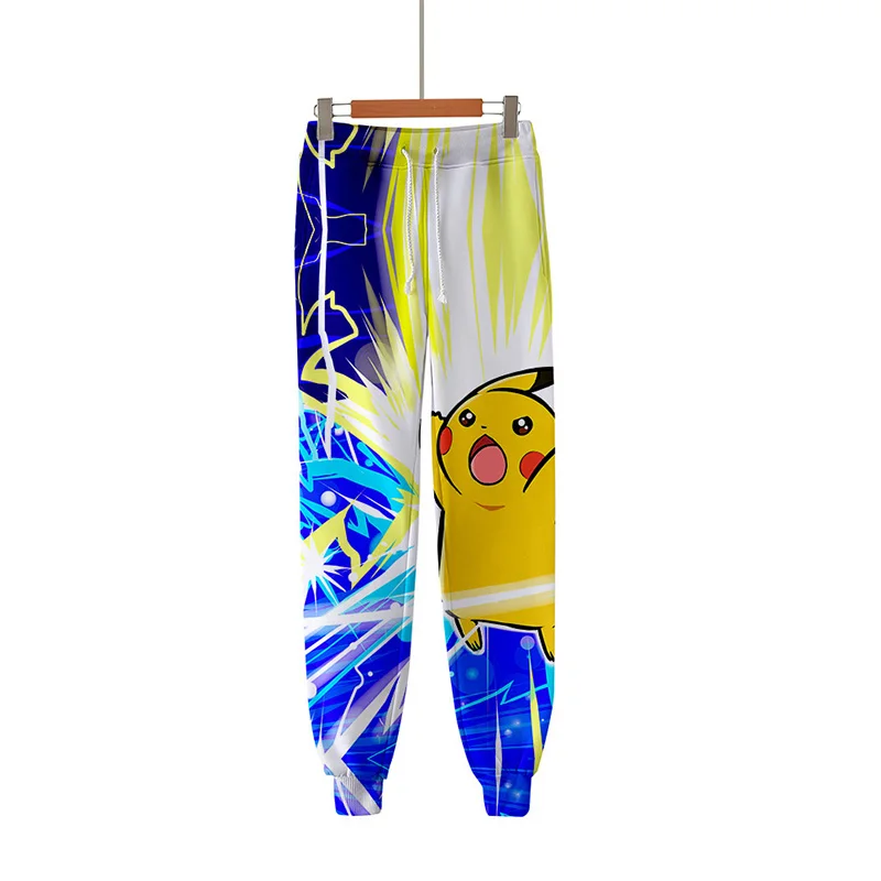 

Hot Selling Casual Pants Men/Women Pokemon 3D Printing Fashion Pants Pikachu Digital Color Printing Full Length Boy Girl Pants