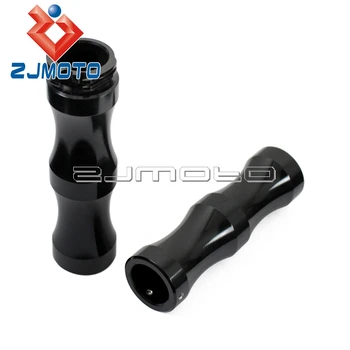 

Universal Motorcycle Accessories 1" Grips Handlebar Aluminum 25mm Hand Grips For Chopper Bobber Custom Handlebar Grips Black