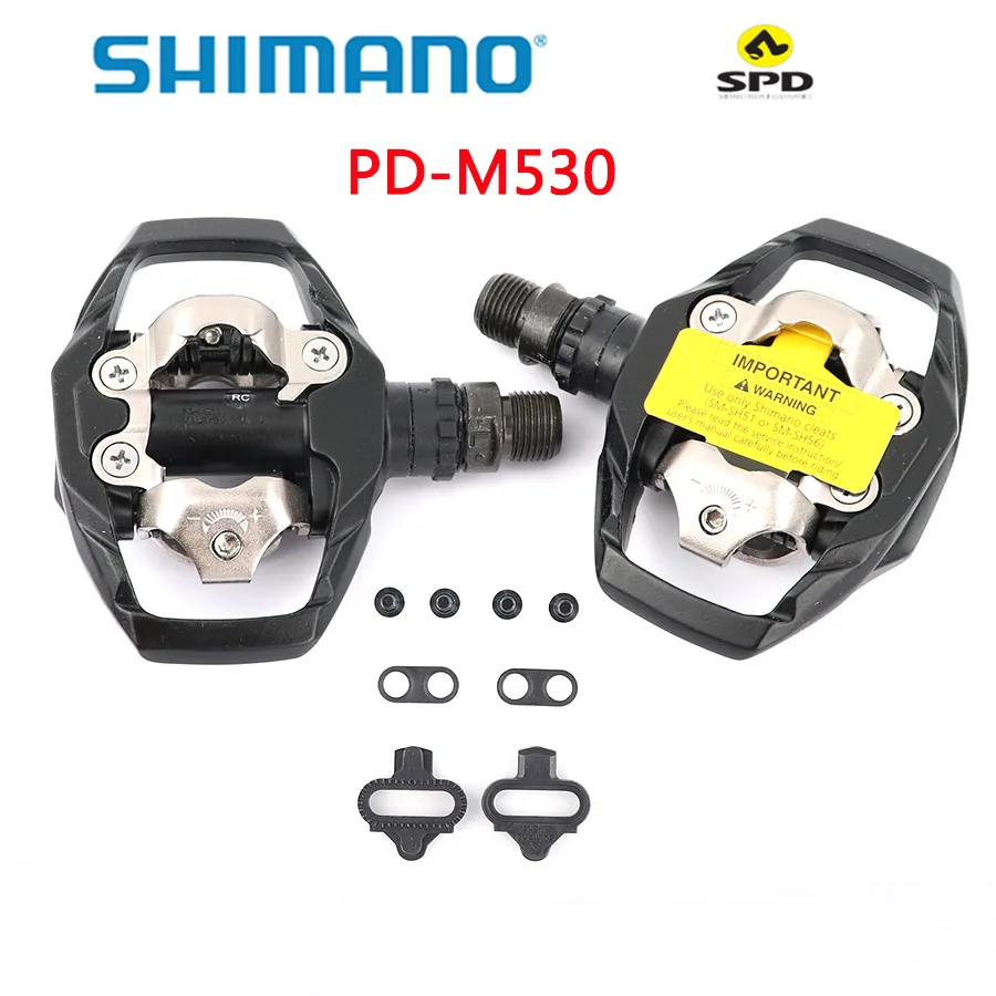 SHIMANO PD-M530 педаль SPD MTB Trail контактные педали с бусами включают SM-SH51 оригинальной коробке Черный Белый велосипед аксессуары