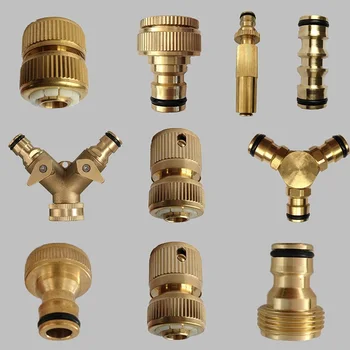 

10 Type 3/4" Threaded Brass Hose Tap Connector Garden Water Pipe Adaptor Brass Tap Adaptor