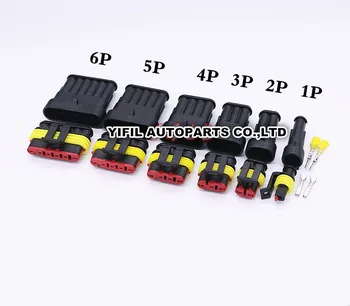 

10sets/lot 1Pin/2Pin/3Pin/4Pin/5Pin/6Pin/Way 1.5 Series Electrical Motorcycle HID Connector Plug Waterproof Modified Car Plug