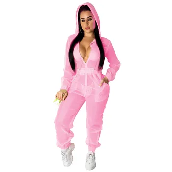

Spring Summer Women Jumpsuit Bodycon Playsuit Bodysuit Overalls Rompers Plus Size Solid Casual Hooded Jumpsuits