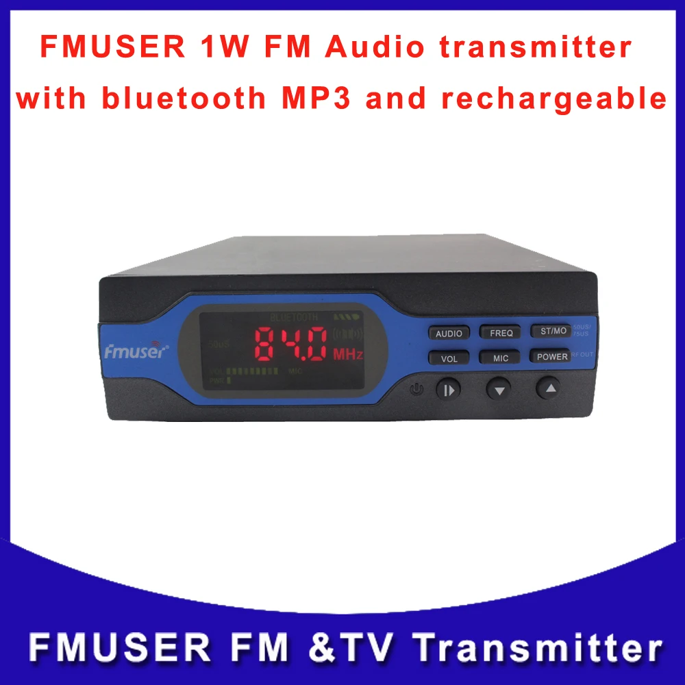 

Fmuser FU-X01B 1W FM Radio Wrieless Broadcast Audio Transmitter Bluetooth MP3 Transmitter Rechargeable Free Shipping