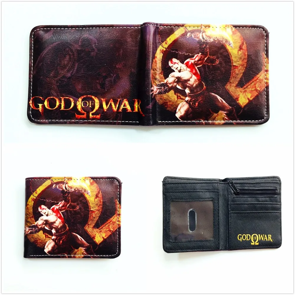 

New Cartoon Anime Mazinger Z god of war The Walking Dead Wallets Bi-fold Short Card holder Purse