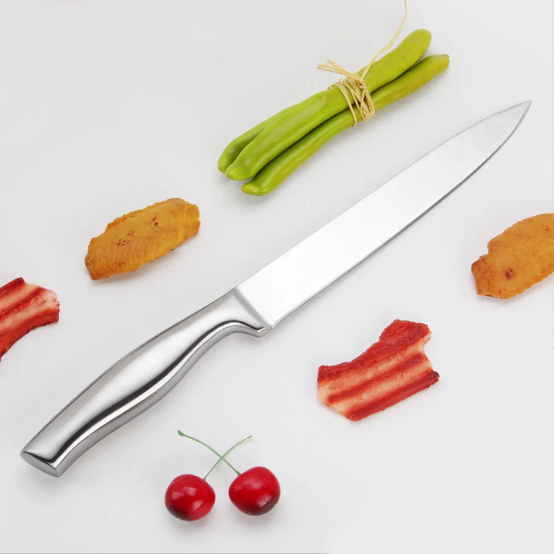 34.5x3CM Stainless Steel Durable Sharp Knife Frozen Meat Vegetable