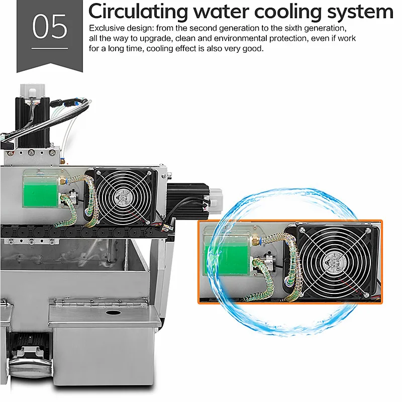 Промышленное использование ЧПУ гравировальный станок 4030 2.2KW фрезерный станок 4 оси с резервуаром для воды