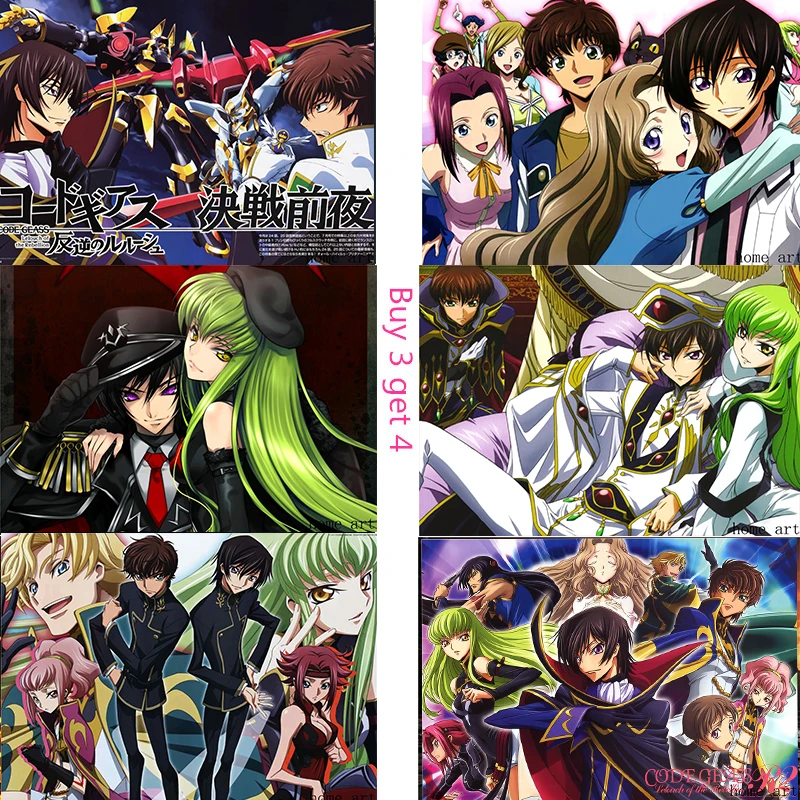 Постер CODE GEASS с прозрачным изображением настенные наклейки украшение для дома