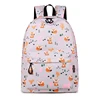 2023 New Waterproof Backpack For Women Cute Fox Printing Backpack Student Cartoon School Bags  Large Size Laptop Bookbag MN1401 3