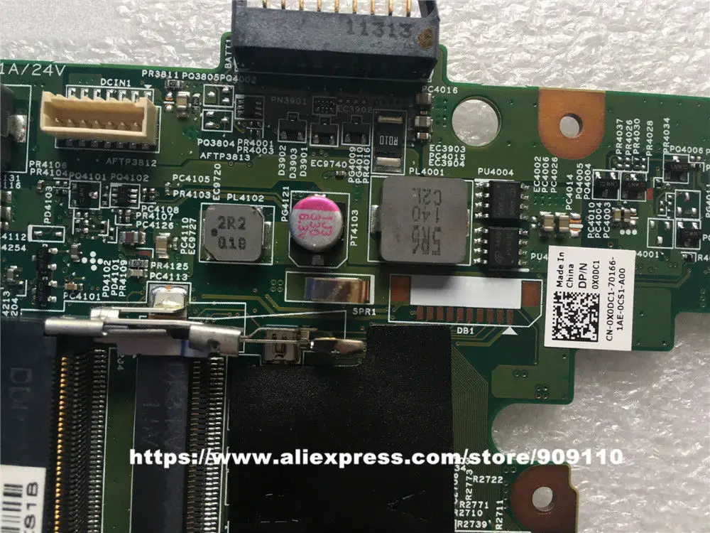 Yourui для материнская плата ноутбука Dell N4050 X0DC1 0X0DC1 CN процессор без видеокарты