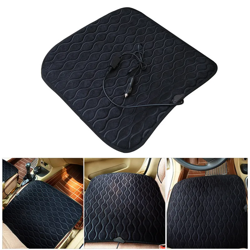 1 PC 12V Car Front Row Single Heating Cushion Winter Vehicle Warmest Heating Pad Car Seat