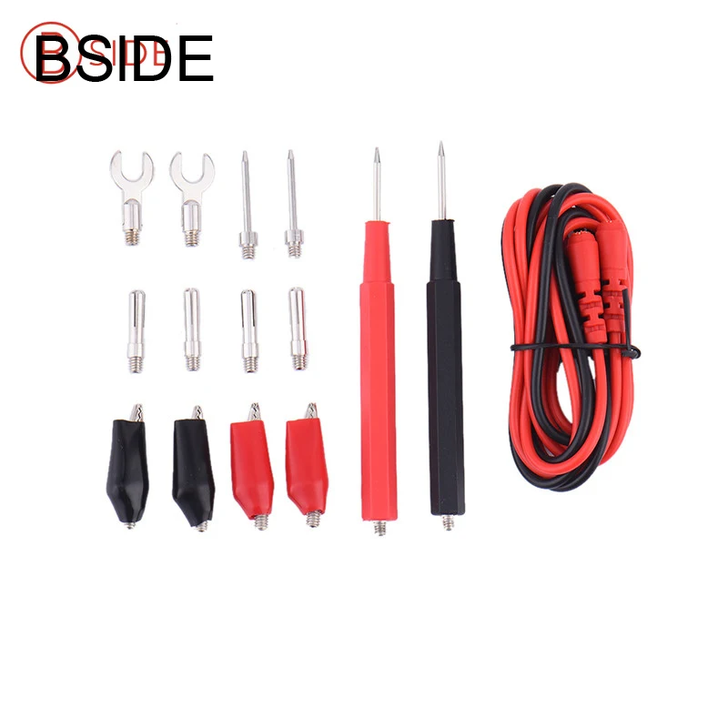 

15pcs/Set Test Leads kit Cable Alligator Digital Multifunction Probe Silicone Test Tool Tester Multimeter Test Clips