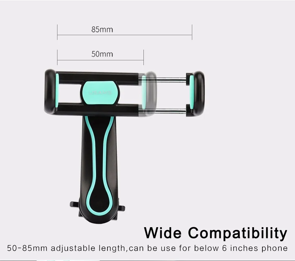 Автомобильный держатель USAMS для мобильного телефона, держатель для телефона на вентиляционное отверстие, автомобильный держатель для телефона, вращающийся Автомобильный держатель на 360 градусов, подставка для iPhone, samsung, Xiaomi