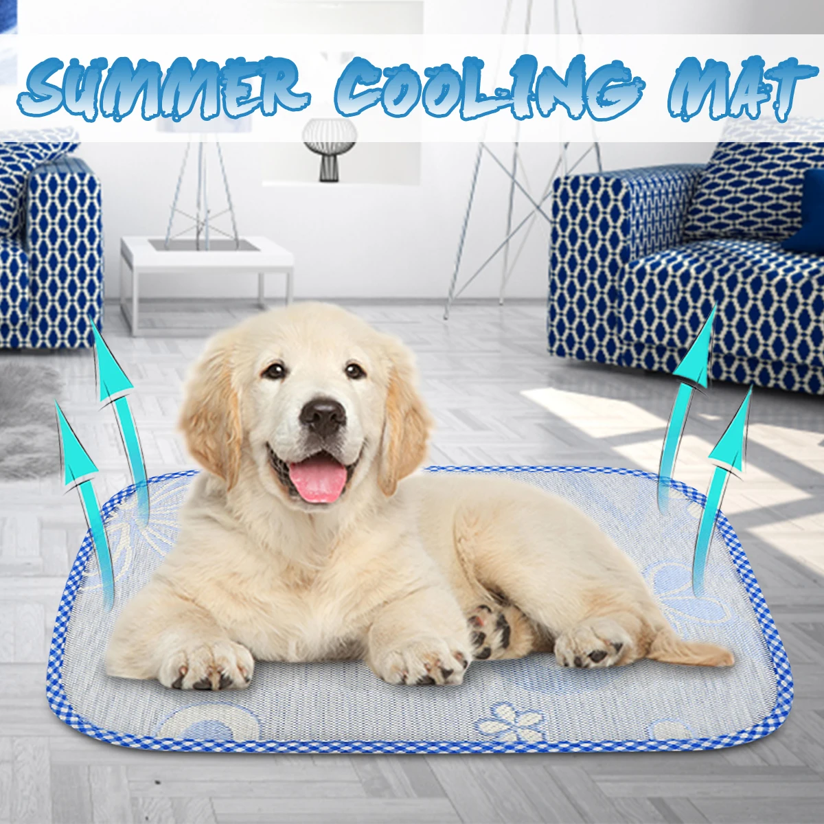 

Pink/Blue Dog Summer Ice Silk Pad Pet Cat Cold Cool Fabric Sofa Bed Mats Blanket Cushion Cooling Bed Mat S/M/L/XL