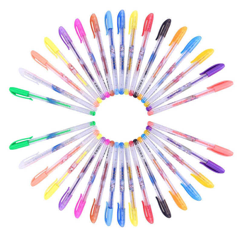 48 цветов набор гелевых ручек металлическая маркерная ручка неоновый цвет эскиз креативная вспышка шариковая ручка хайлайтер материал Эсколар рисование