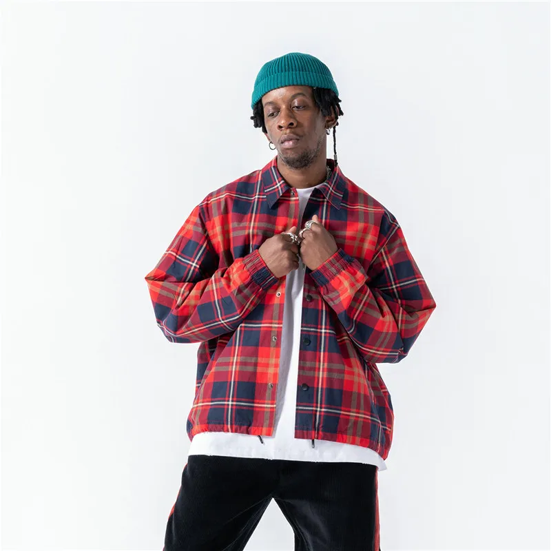 Male Fashion Shirt Style Jacket Men Streetwear Hip Hop Casual Plaid Jacket Letter Embroidery Coat Mens Clothing Male Fashion Shirt Style Jacket Men Streetwear Hip Hop Casual Plaid Jacket Letter Embroidery Coat Mens Clothing