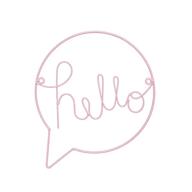 Ins Стиль гладить английских букв HELLO домой кафе стены Украшения светодио дный