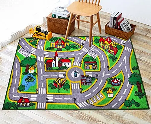 Детский коврик с дорогами, детский коврик, игровой коврик, Карта города, Детский обучающий коврик, детский коврик, игровая комната
