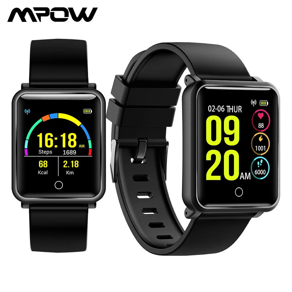 

Mpow N88 Smart Watch Color Screen IP68 Waterproof Heart Rate Monitor Sleep Tracker Replaceable Bracelet For Android IOS Phone