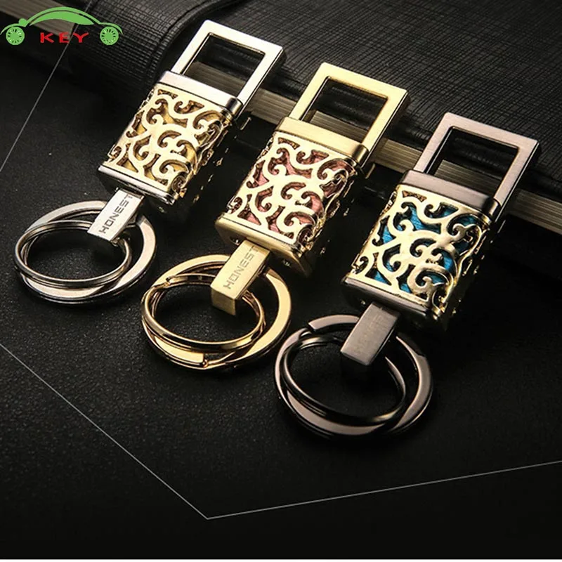 Buy High end Car Rotating Metal Keychain Auto Men Keyring Key Chain for Abarth