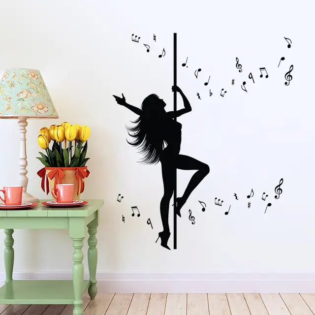 new caved dancing women wall stickers extra large 127x106cm wall art