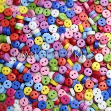 2000 шт Случайные Смешанные 2 отверстия пластиковые швейные кнопки для скрапбукинга 6 мм миниатюрные kawaii кнопка декора