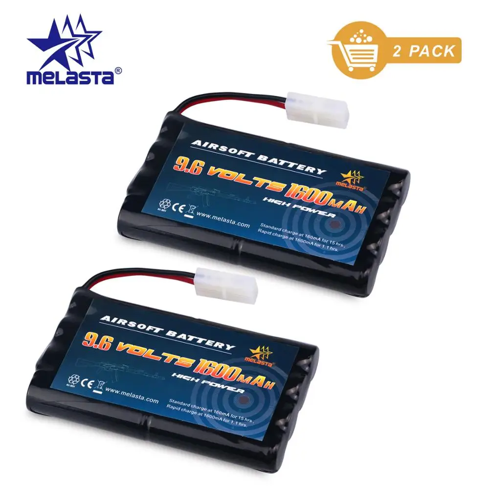 Melasta 2pcs 8s 9.6v Aa 1600mah Nimh Battery Pack With Tamiya Connector