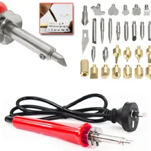Шт. 30 Вт паяльник резьба по дереву прибор для выжигания Рабочая горящая ручка сварВ очные советы 220 В