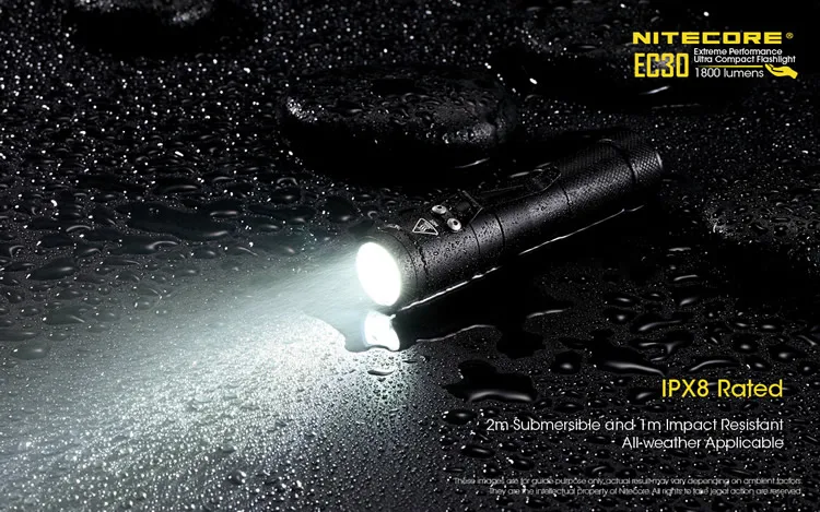 NITECORE EC30+ IMR18650 батарея 1800LM CREE XHP35 HD светодиодный EDC фонарик водонепроницаемый Открытый Кемпинг Рыбалка Поиск портативный фонарь