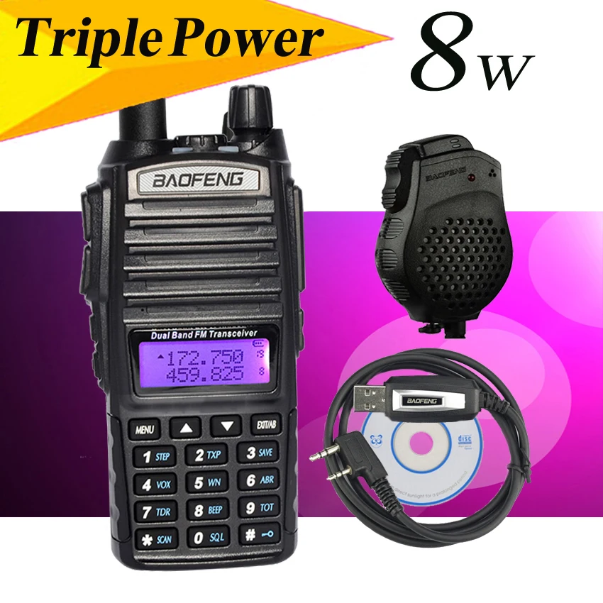 Hot Portable Two-way Radio Walkie Talkie UV-82HX CB Ham Radio amateur For Vhf Uhf Dual Band Baofeng UV 82 UV82 Baofeng UV-82