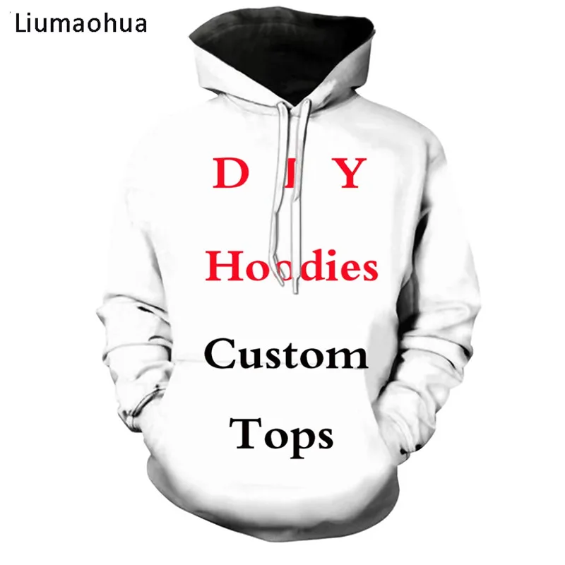 Liumaohua бренд 3D принт Diy Индивидуальный Дизайн мужские толстовки Одежда|Толстовки и