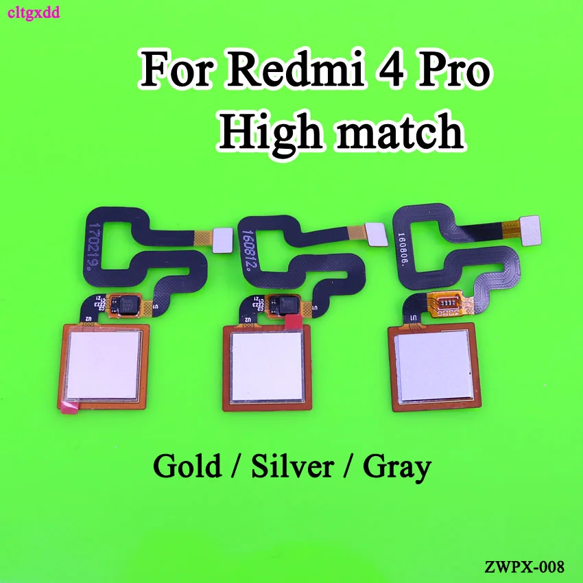 

cltgxdd Fingerprint Sensor Scanner Home Button Return Key Flex Cable Connector For Xiaomi redmi 4 pro/redmi 4 Replacement Parts