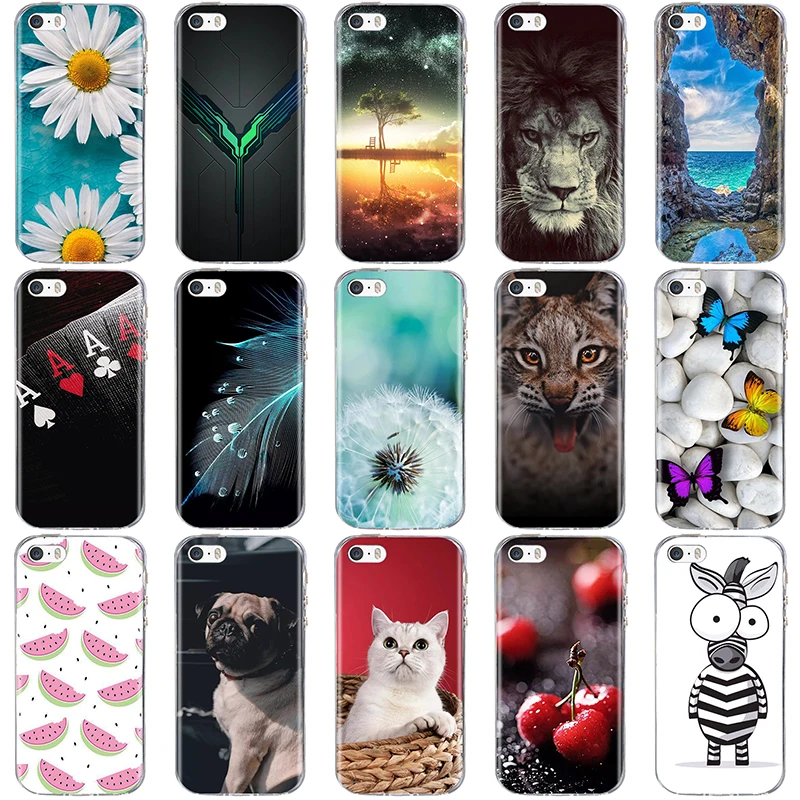 Чехол для iphone 5 5s SE чехол силиконовый 3D из ТПУ Iphone 6 6s s чехол|Бамперы| |