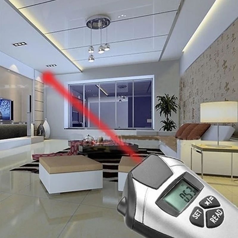 

AIMOMETER Electronic Tape Measure Laser Pointer Ultrasonic Distance Meter Measurement High Quality