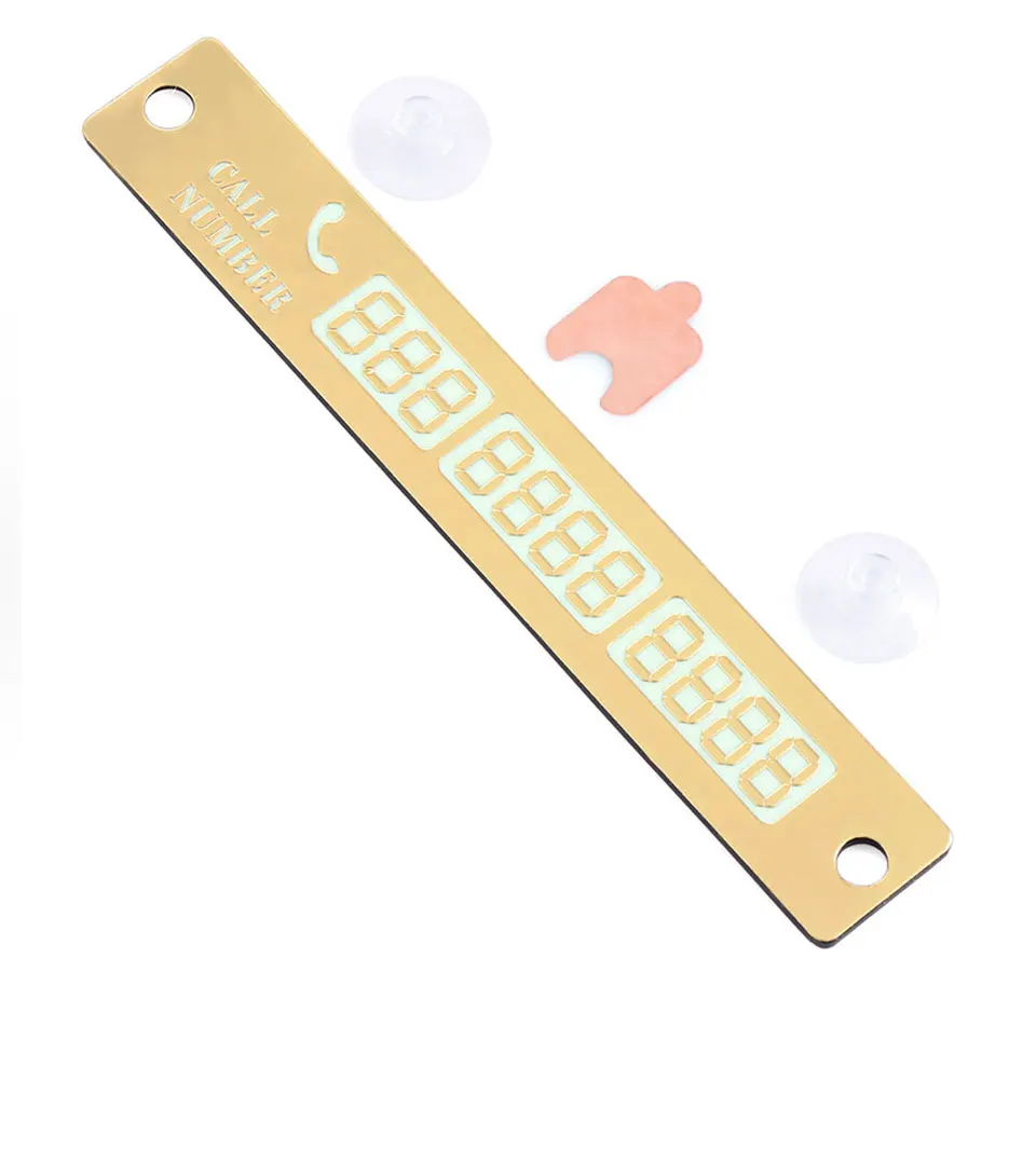 Night Light Temporary Car Parking Notification Card Telephone Number Plate Stickers Universal Auto Phone Number Card (3)