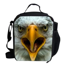 Мода животных рюкзак с принтом в виде орла Термальность кулер индивидуальный изолированный обед сумка для детей сумки ястреб сумки-холодильники для обедов