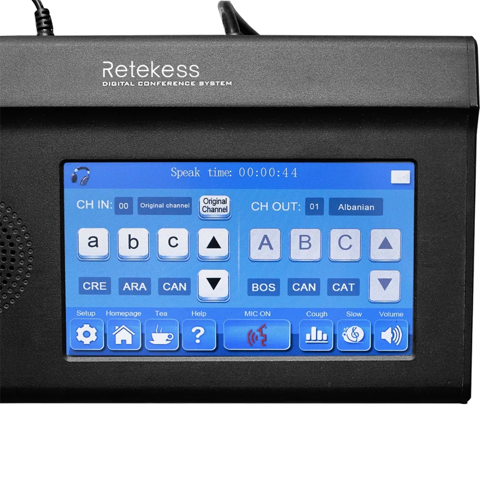 Retekess T120 اللاسلكية اجتماع مؤتمر ميكروفون نظام مترجم وحدة ل الرقمية الأشعة تحت الحمراء صوت نظام التوزيع