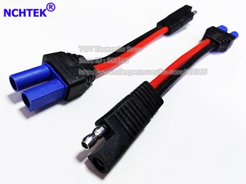 

NCHTEK SAE to EC5 Female Plug Power Automotive Wire Adapter Connector Cable About 15CM/Free Shipping/10PCS