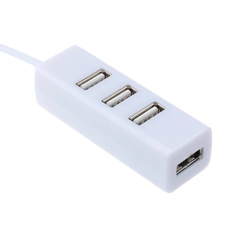 Мини USB 2,0 с высоким уровнем Скорость 4-Порты и разъёмы usb-хаб Plug and Play разветвитель адаптер для ПК компьютер черный, белый цвет# BL5