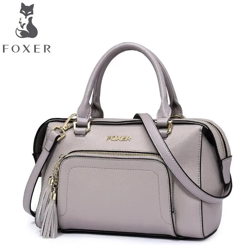 2017 New FOXER genuine leather women bag leather designer famous brand handbags fashion women leather shoulder  bag