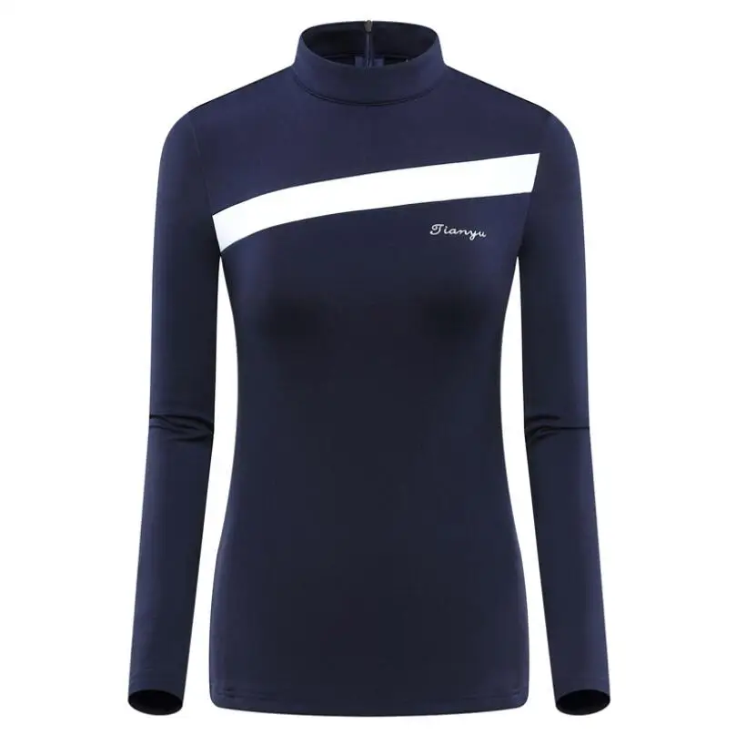 Autumn Winter Golf Apparel Women Thick Fleece Longsleeved Tshirt