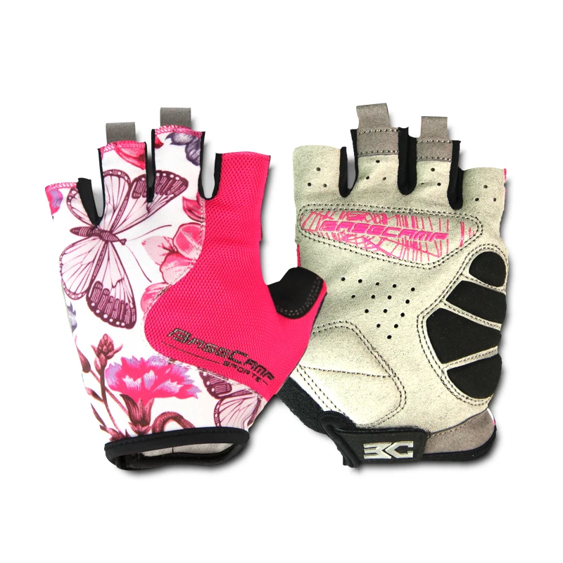 

BASECAMP Half Finger Cycling Gloves Women Gel Pad Gym Outdoor Sports MTB Bike Gloves Anti-Slip Breathable Cycling Accessories