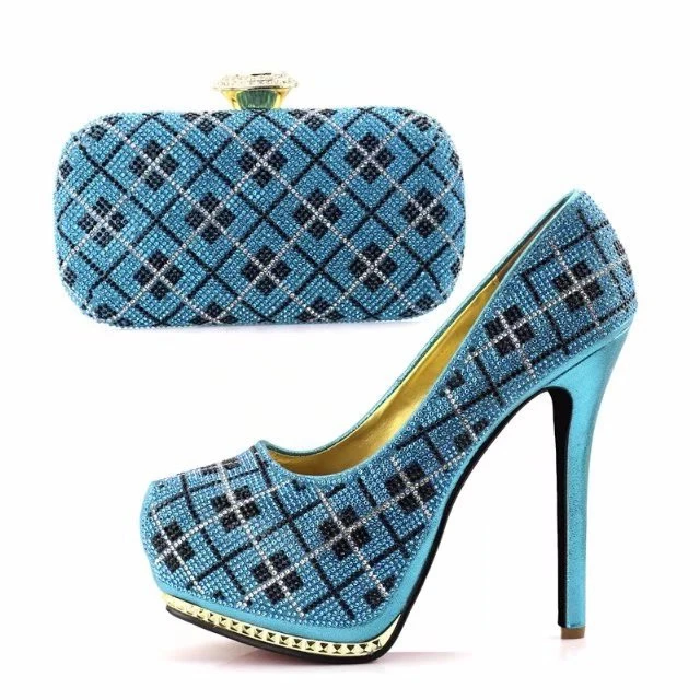 blue plaid shoes