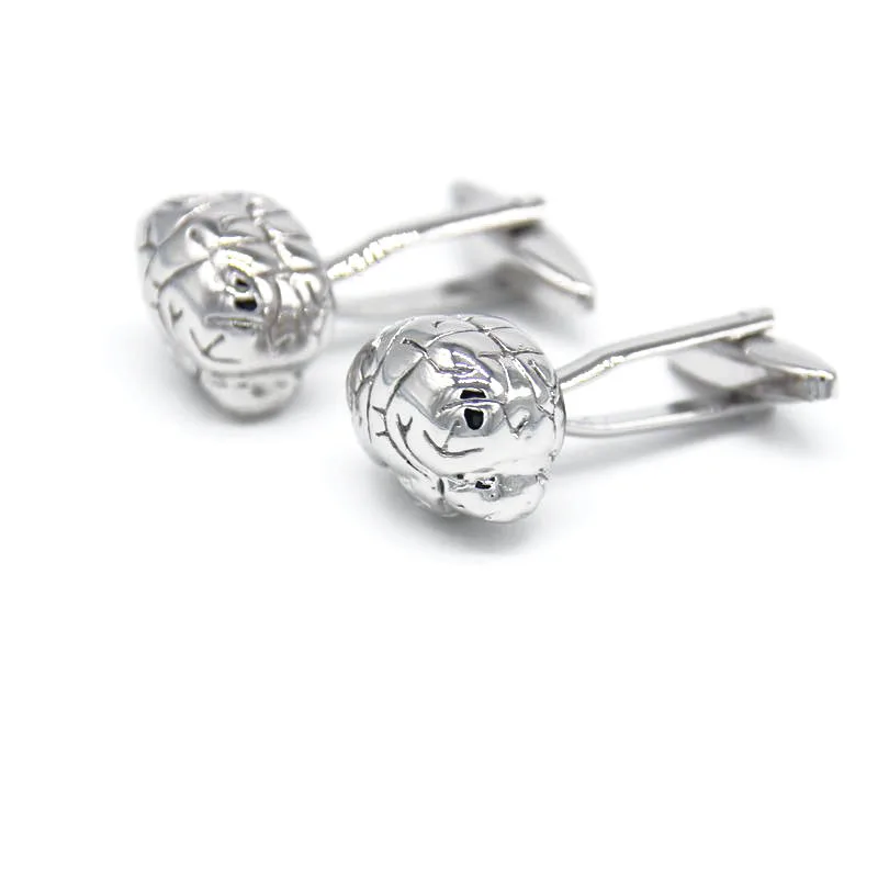 Wholesales&retail Me's Jewelry Brainstorm Business Gift Cufflinks Silver color Brain Shirt Wedding Unique Polished Free Shipping