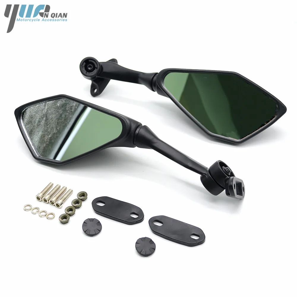 Universal Black Motorcycle Mirror Scooter Rear Mirrors Moto Side Mirror For Kawasaki Z750 Z800 Z900 Z300 Z650 ER6N ER6F ZX10R