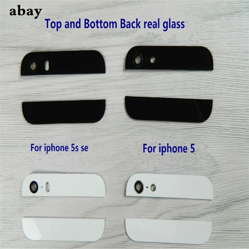 Back Cover Glass For iPhone 5 5S SE Rear Housing Assemble Housing Top Bottom up down